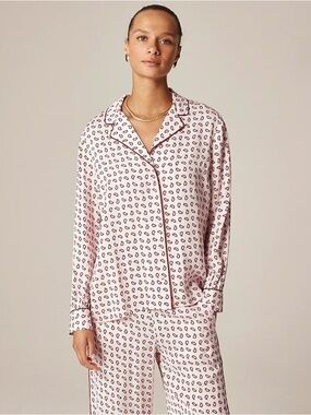 J.Crew Drapey Camp-Collar Shirt in Paisley Print Size XXS
